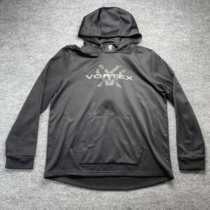 Vortex Optics Mens Large Black Performance Hoodie Graphic Logo Sweatshirt L